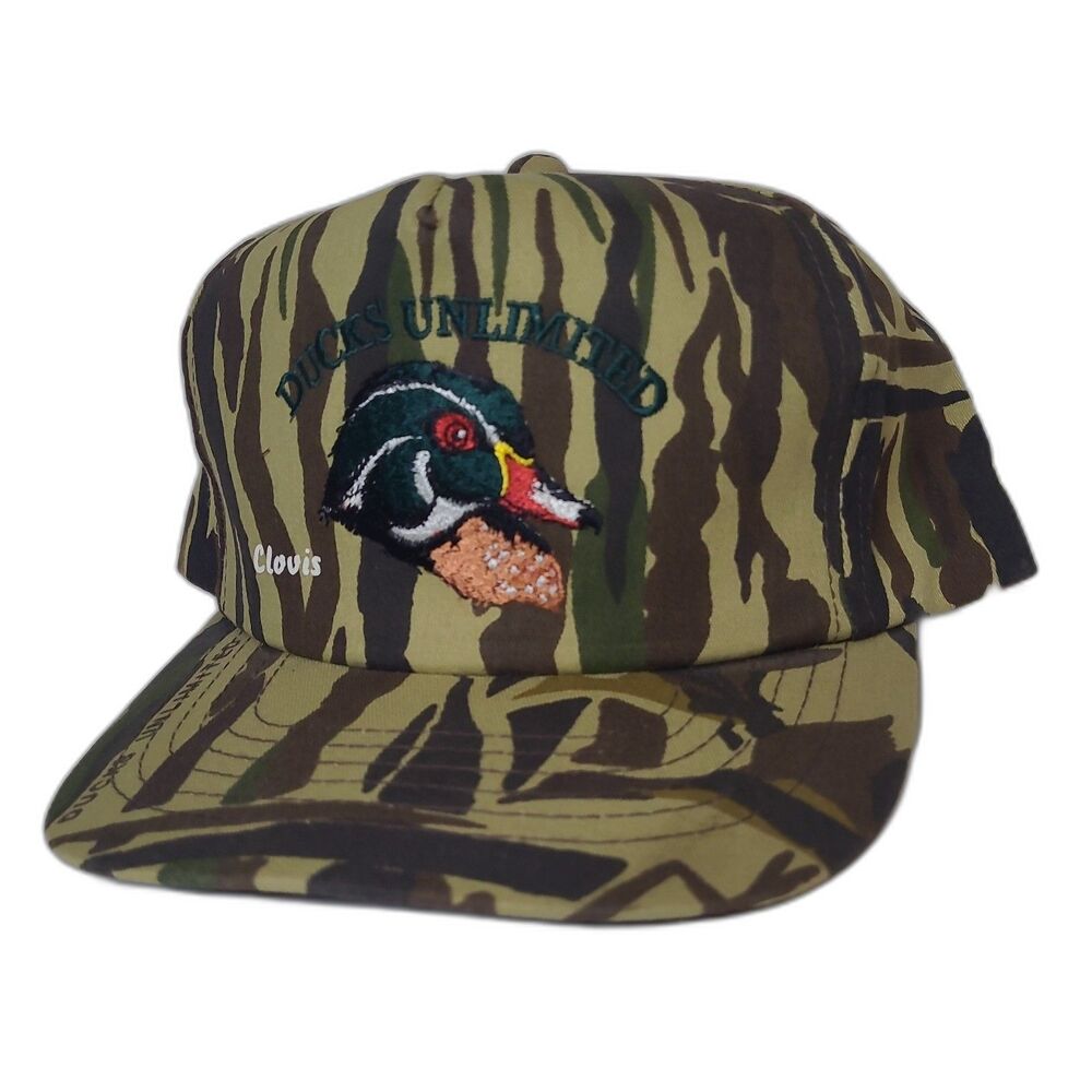 Vintage Ducks Unlimited Camo hat snapback cap Clovis Dorfman Pacific
